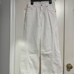 Zara White Wide Leg Girls Jeans (Size 11/12)